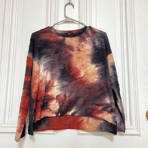 Distressed Vibrant Tie-dye Long Sleeve